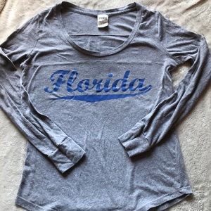 VS PINK Florida Gator Long Sleeve Grey Tee